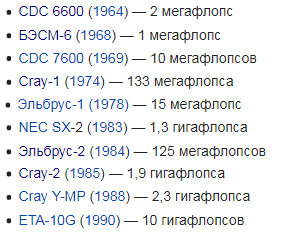 Сравнение советских и зарубежных ЭВМ